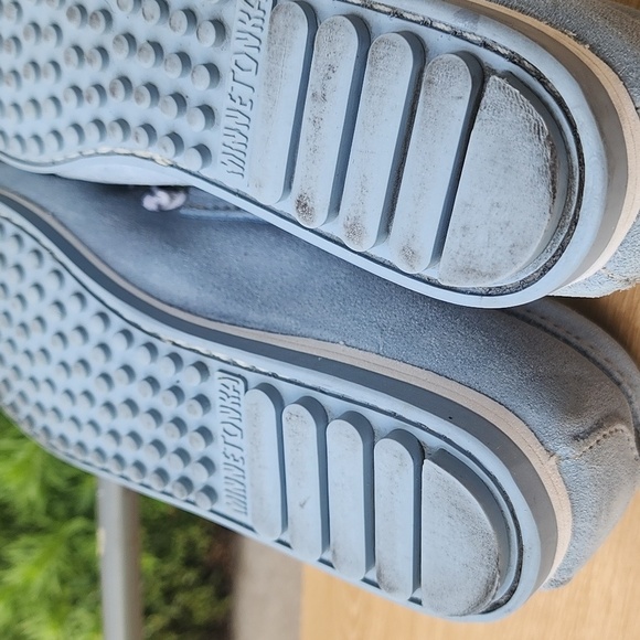Minnetonka light blue suede moccasins size 7 - Picture 8 of 11